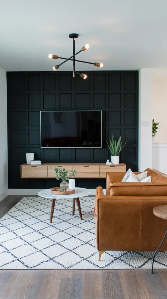 Black Accent Wall in Living Room: 30 Bold & Stylish Design Ideas to Transform Your Space