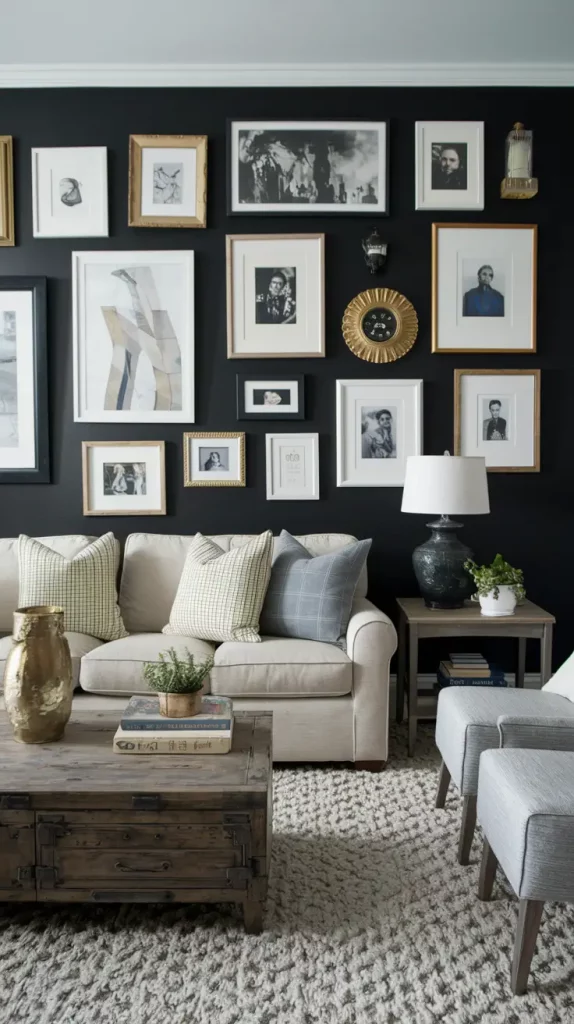 Black Accent Wall in Living Room: 30 Bold & Stylish Design Ideas to Transform Your Space