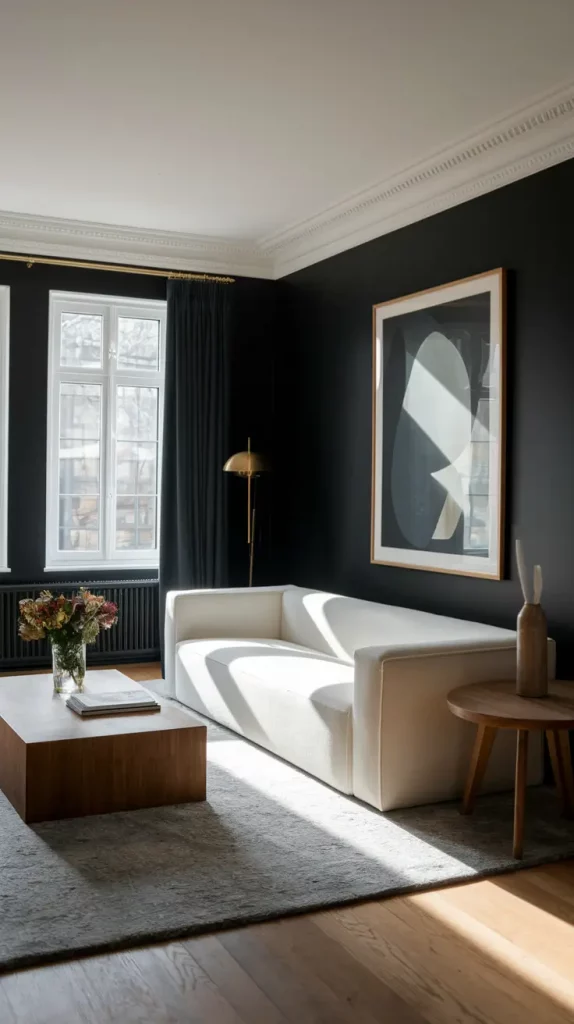 Black Accent Wall in Living Room: 30 Bold & Stylish Design Ideas to Transform Your Space