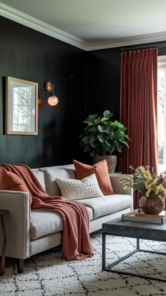Black Accent Wall in Living Room: 30 Bold & Stylish Design Ideas to Transform Your Space