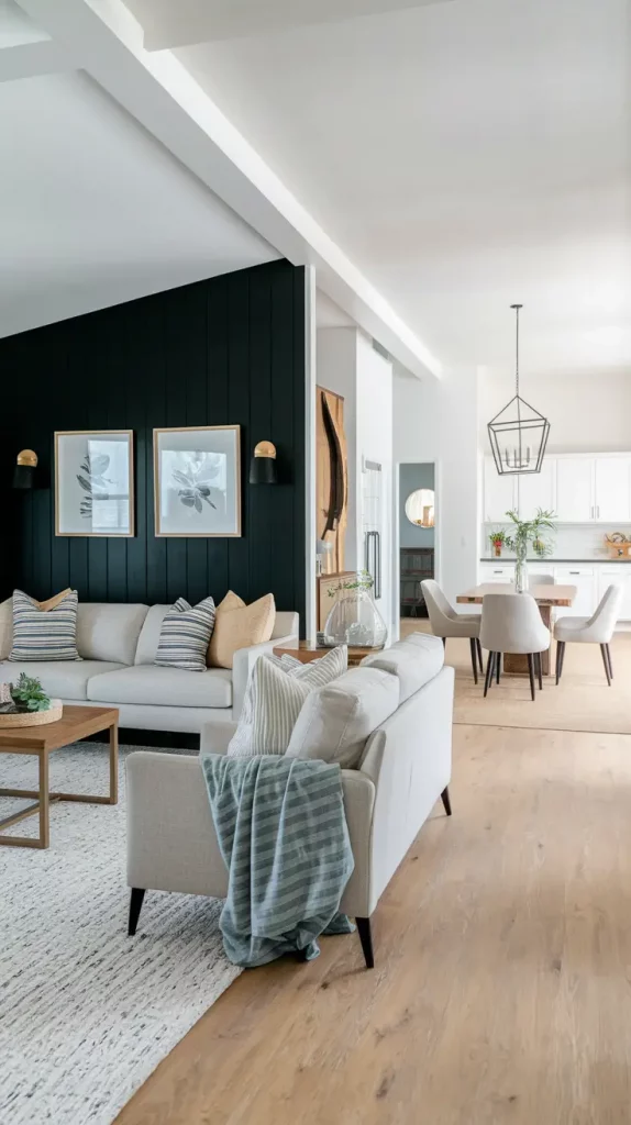 Black Accent Wall in Living Room: 30 Bold & Stylish Design Ideas to Transform Your Space