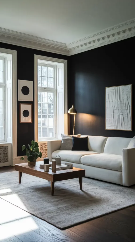 Black Accent Wall in Living Room: 30 Bold & Stylish Design Ideas to Transform Your Space