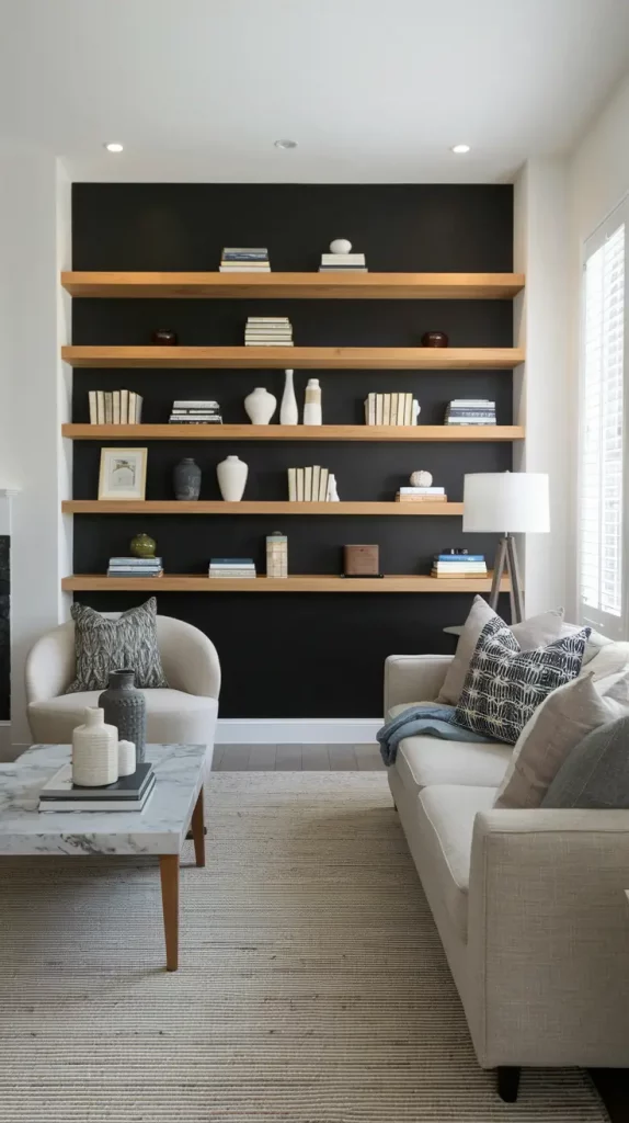 Black Accent Wall in Living Room: 30 Bold & Stylish Design Ideas to Transform Your Space