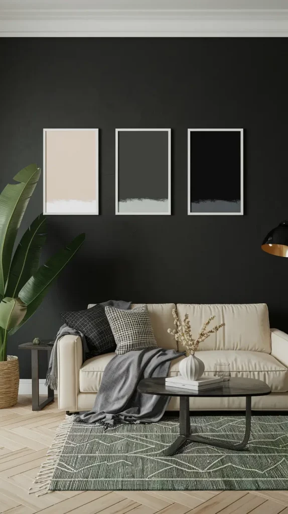 Black Accent Wall in Living Room: 30 Bold & Stylish Design Ideas to Transform Your Space