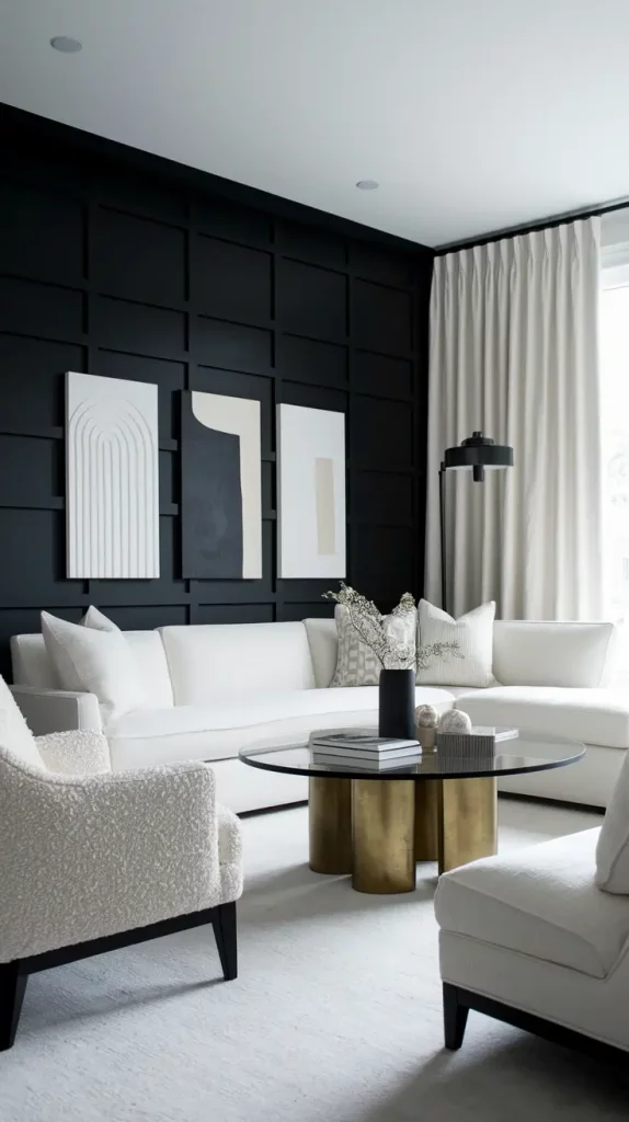 Black Accent Wall in Living Room: 30 Bold & Stylish Design Ideas to Transform Your Space