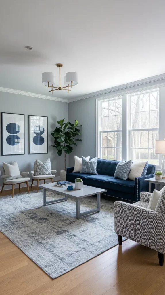 30+ Stunning Gray and Blue Living Room Ideas for a Modern, Cozy Home