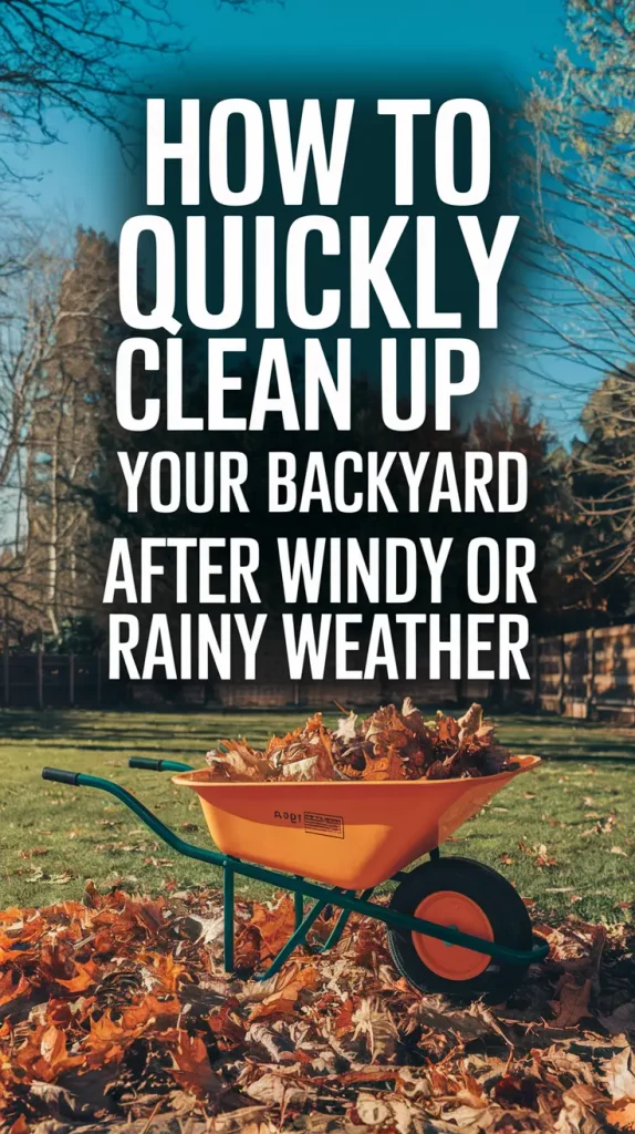 How to Quickly Clean Up Your Backyard After Windy or Rainy Weather