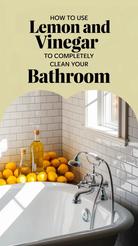 How to Use Lemon and Vinegar to Completely Clean Your Bathroom