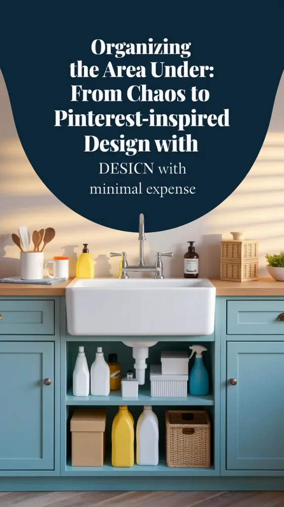 Organizing the Area Under the Sink: My Low-Cost Pinterest Makeover