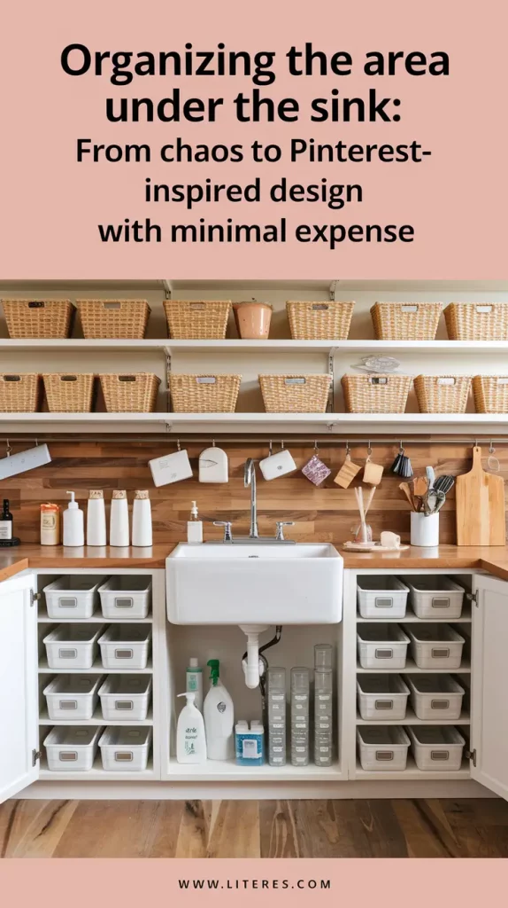 Organizing the Area Under the Sink: My Low-Cost Pinterest Makeover