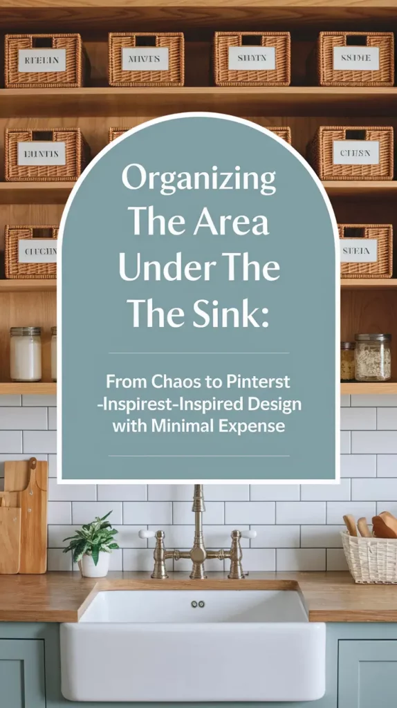 Organizing the Area Under the Sink: My Low-Cost Pinterest Makeover