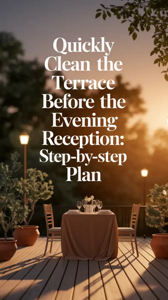 Quickly Clean the Terrace Before the Evening Reception (2025 Guide)
