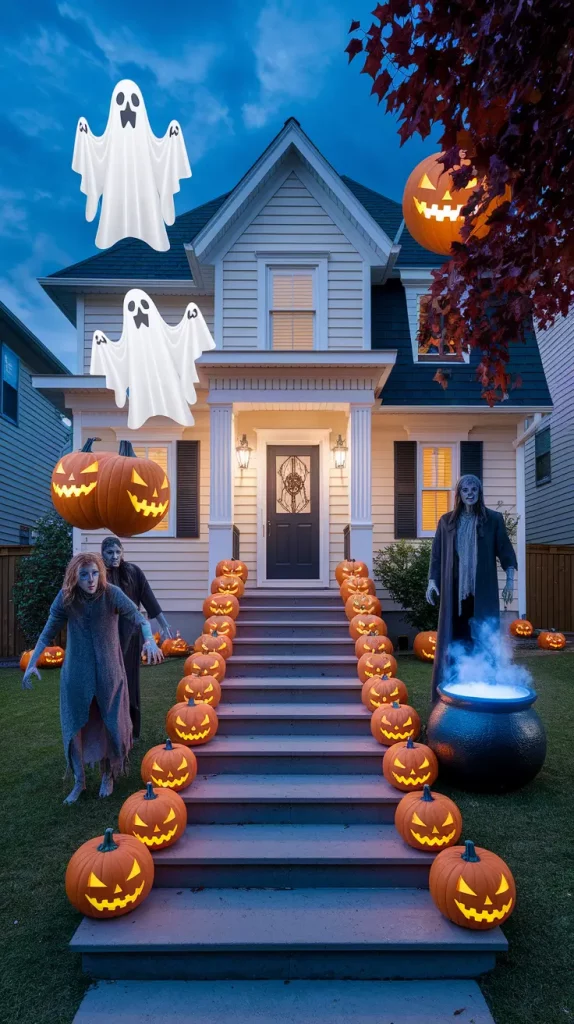 Halloween Outdoor Decorations 2025: 32 Trendy DIY Ideas For Yards, Porches & More