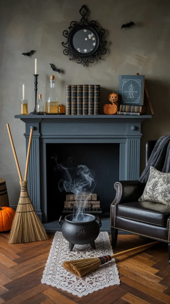 30 Stunning Halloween Fireplace Decor Ideas 2025 for a Spooky-Chic Home