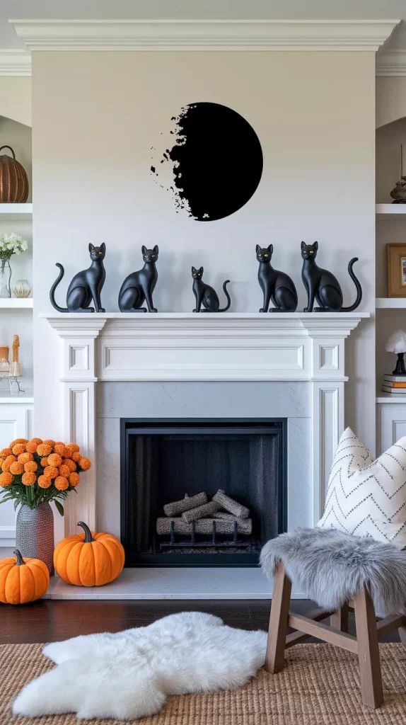 30 Stunning Halloween Fireplace Decor Ideas 2025 for a Spooky-Chic Home