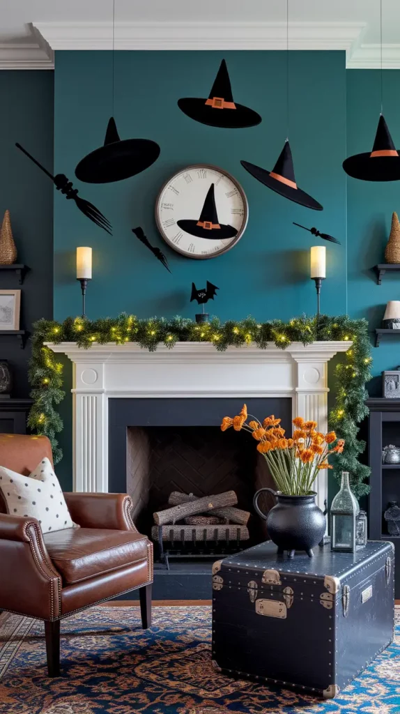 30 Stunning Halloween Fireplace Decor Ideas 2025 for a Spooky-Chic Home