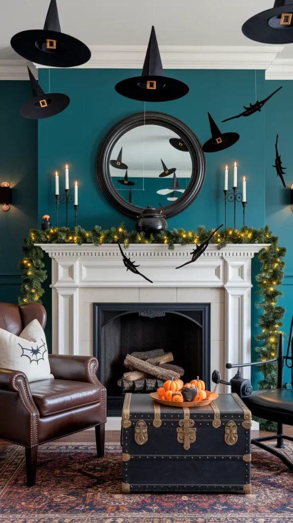 30 Stunning Halloween Fireplace Decor Ideas 2025 for a Spooky-Chic Home