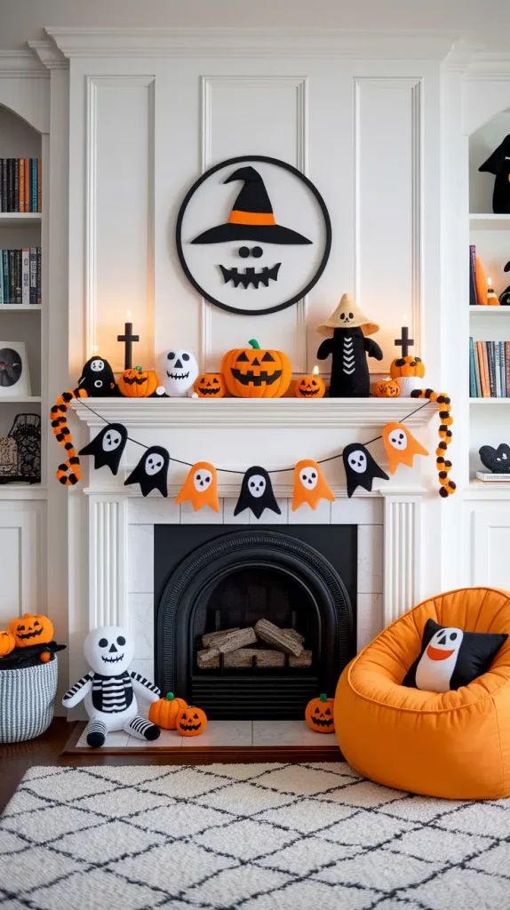 30 Stunning Halloween Fireplace Decor Ideas 2025 for a Spooky-Chic Home