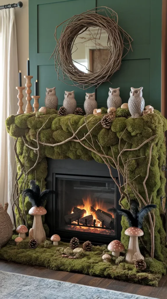 30 Stunning Halloween Fireplace Decor Ideas 2025 for a Spooky-Chic Home