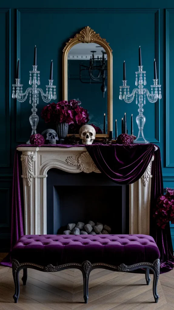 30 Stunning Halloween Fireplace Decor Ideas 2025 for a Spooky-Chic Home