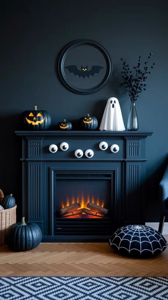 30 Stunning Halloween Fireplace Decor Ideas 2025 for a Spooky-Chic Home