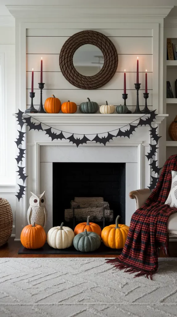 30 Stunning Halloween Fireplace Decor Ideas 2025 for a Spooky-Chic Home