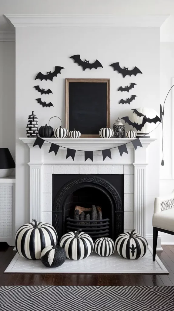 30 Stunning Halloween Fireplace Decor Ideas 2025 for a Spooky-Chic Home