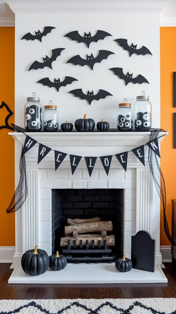 30 Stunning Halloween Fireplace Decor Ideas 2025 for a Spooky-Chic Home
