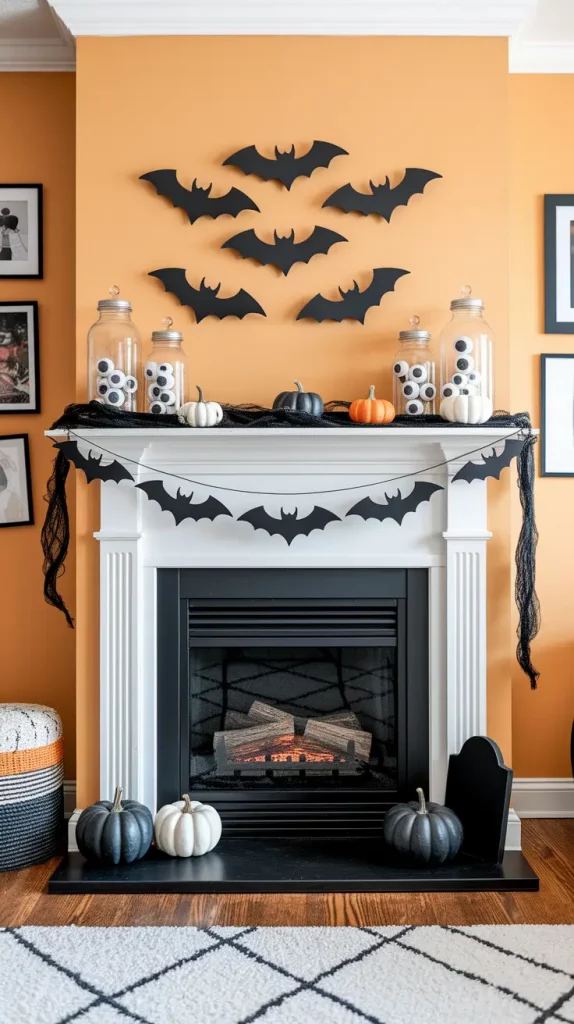 30 Stunning Halloween Fireplace Decor Ideas 2025 for a Spooky-Chic Home