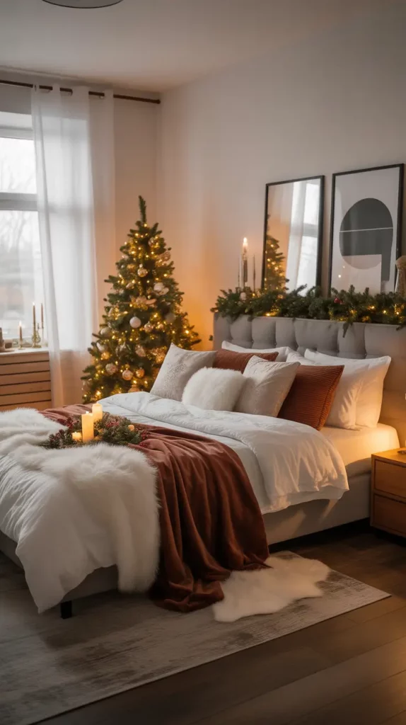 Christmas Bedroom Decor Ideas 2025: Cozy, Aesthetic & Modern Holiday Inspirations