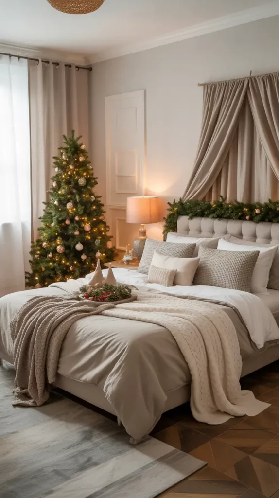Christmas Bedroom Decor Ideas 2025: Cozy, Aesthetic & Modern Holiday Inspirations