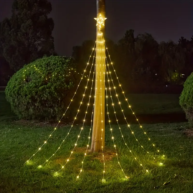 1 pack led star string lights led waterfall lights christmas - Temu