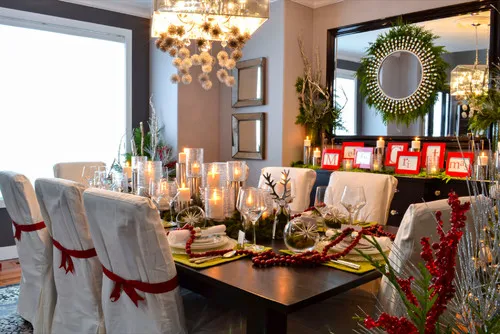 10 Easy DIY Christmas Centerpiece & Table Décor Ideas - Debi Collinson Designs