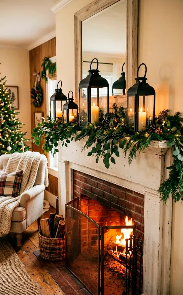 10 Glowing Lantern Ideas for Your Christmas Mantel - SpaceOfMuse