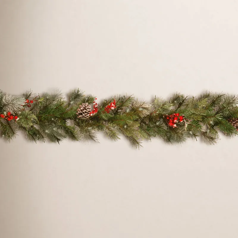 108' Frosted Pre-Lit Berry Garland
