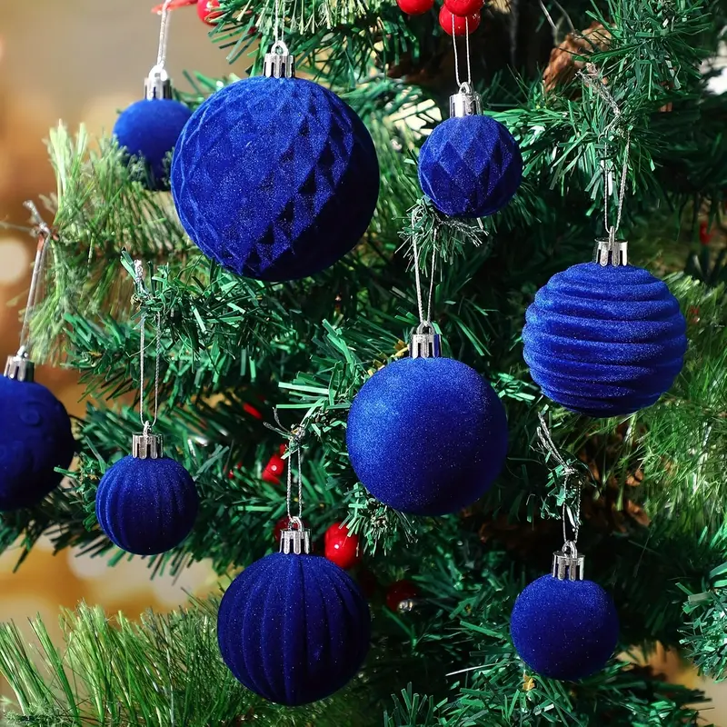 12pcs christmas balls bulk flocked christmas decorative - Temu South Africa