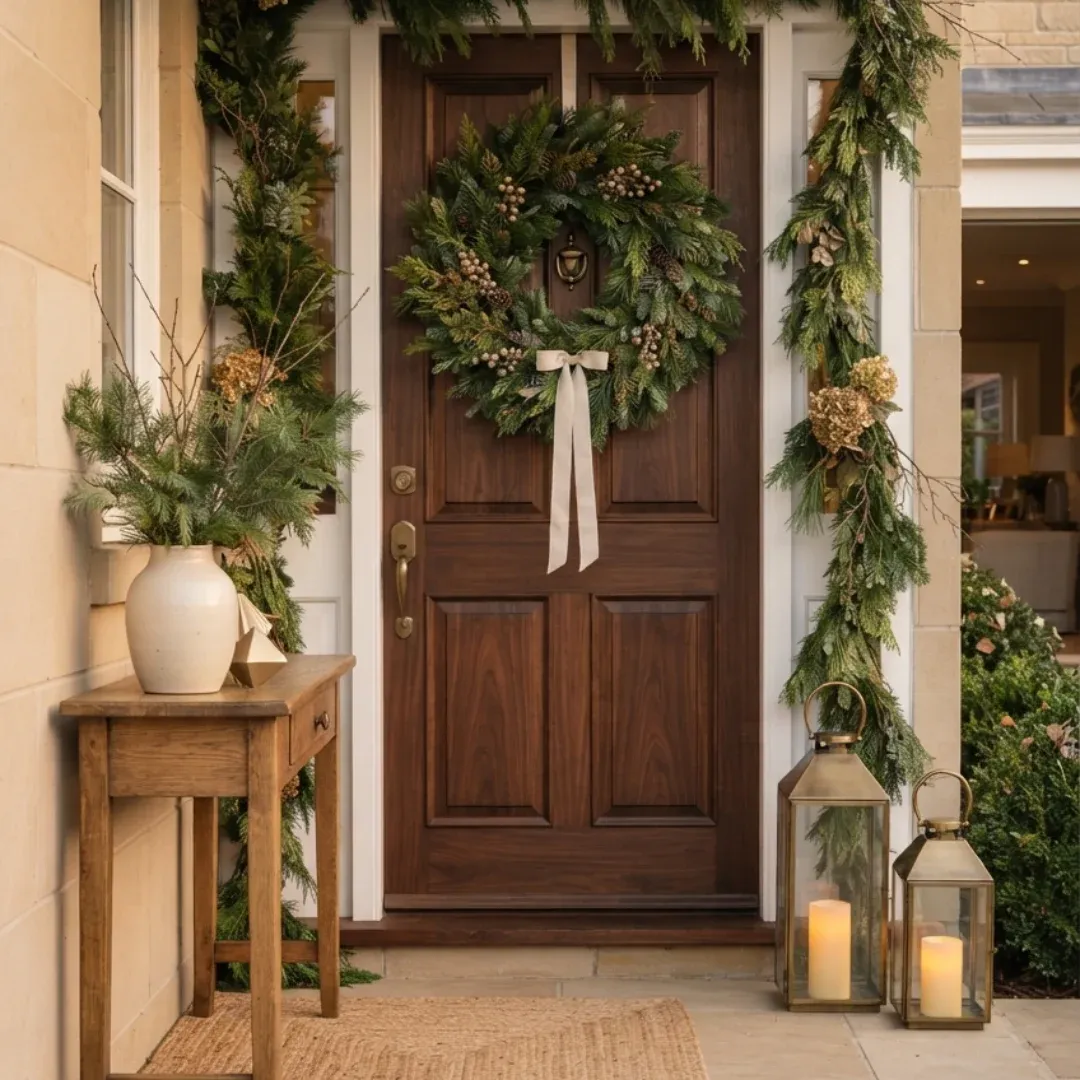 13 Christmas Entryway Ideas For A Warm, Festive Welcome