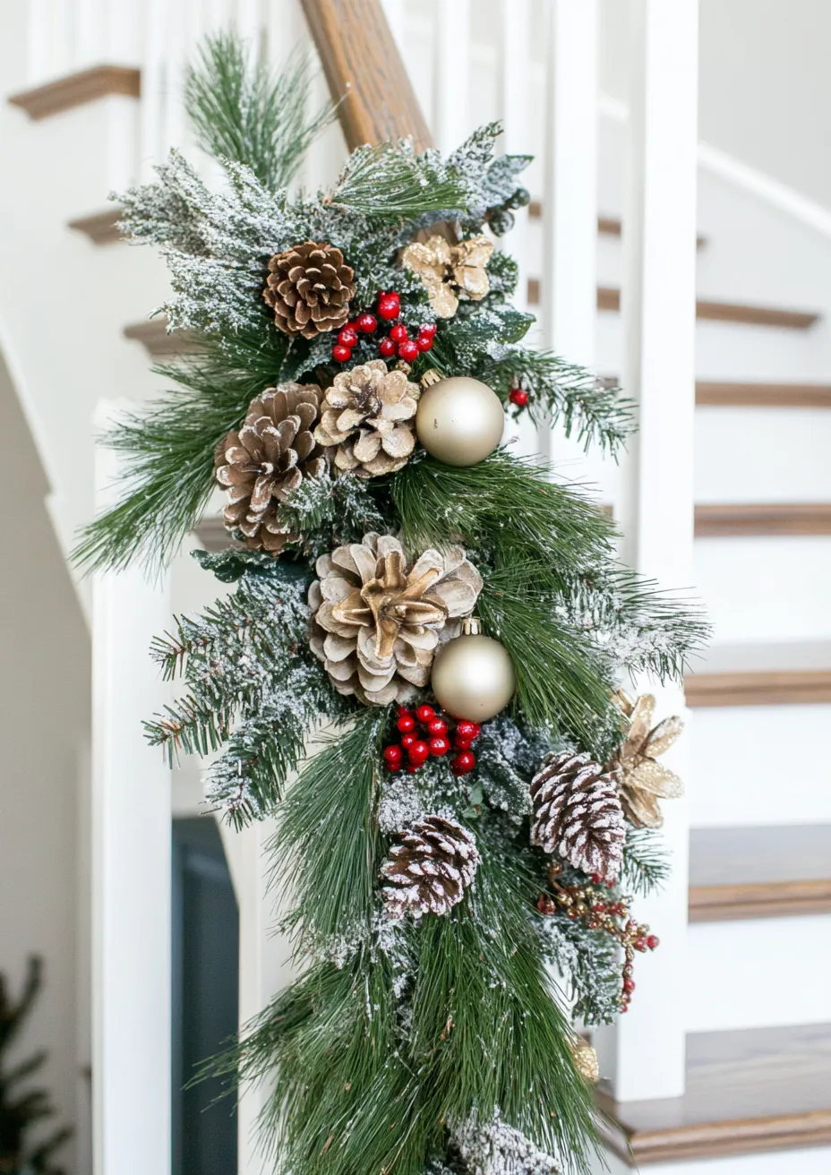 18 Christmas Stair Decor Ideas for an Effortlessly Elegant Holiday Look