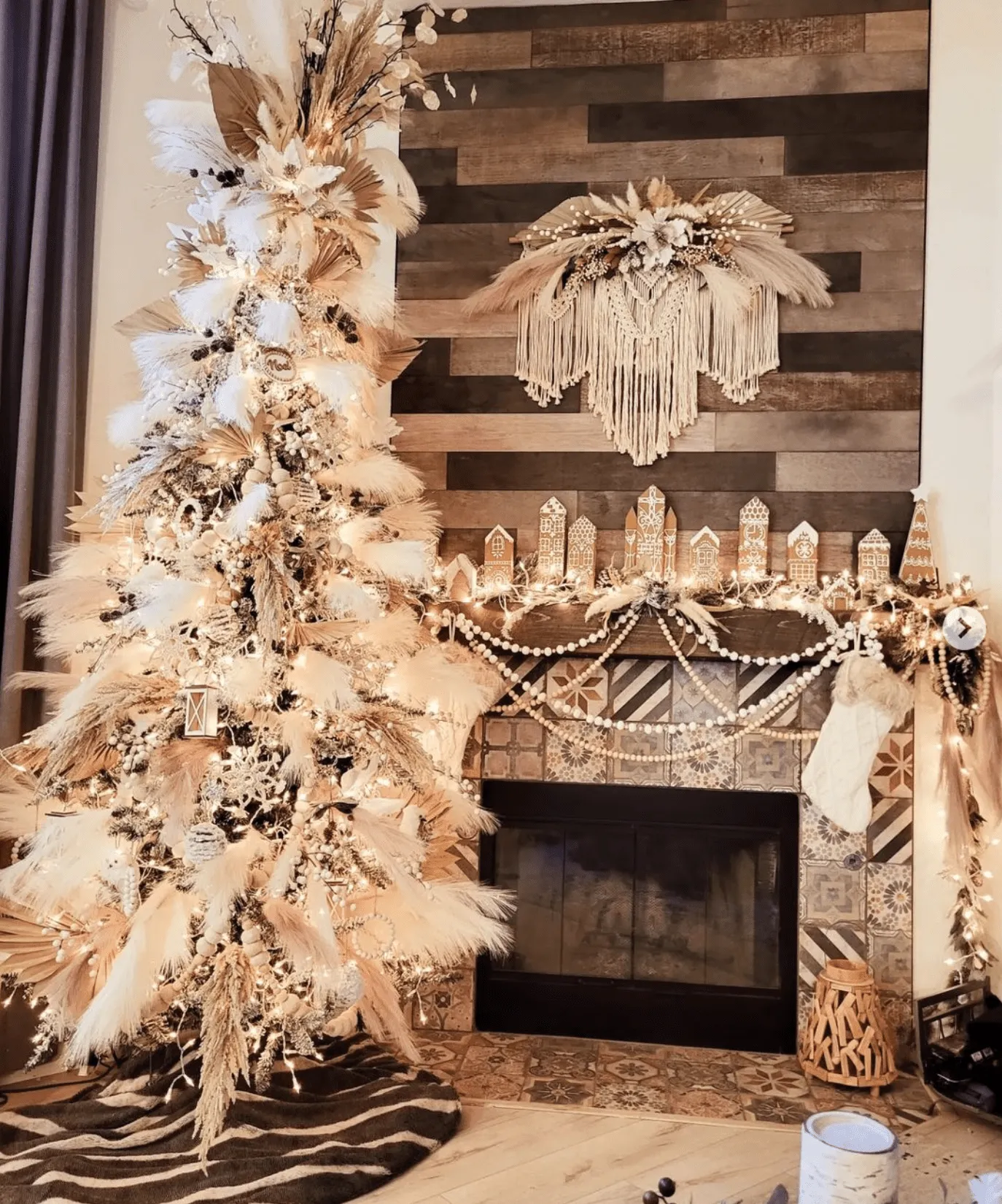 19 DIY Pampas Grass Christmas Trees for a Boho-Style Holiday