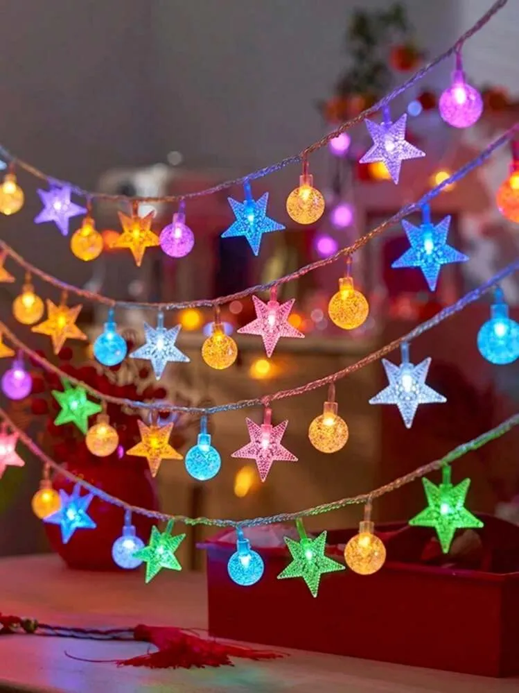 1pc, LED Star Bubble Ball String Lights, Battery Operated (Without Battery)Indoor  Fairy Lights, Baby Room Night Light,For Indoor & Outdoor, Party, Wedding  And Holiday Decorations | SHEIN USA