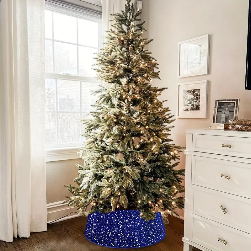 1pc royal blue christmas tree collar sequin merry christmas - Temu New Zealand