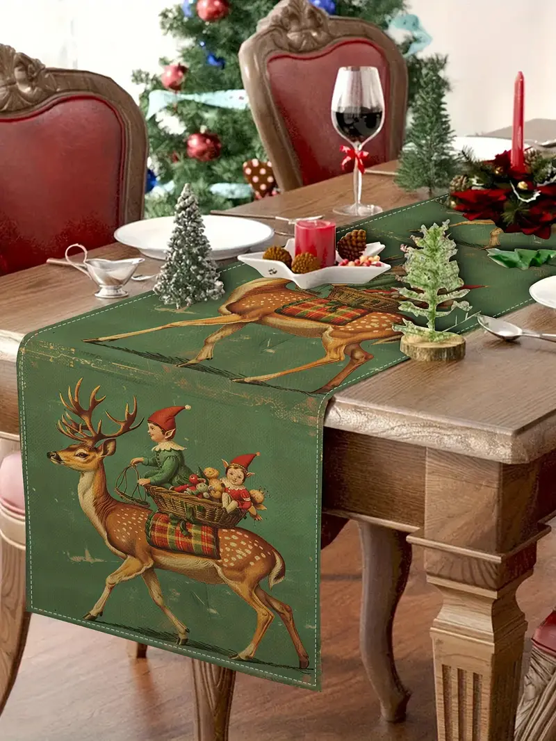 1pc vintage christmas table runner - Temu Kuwait