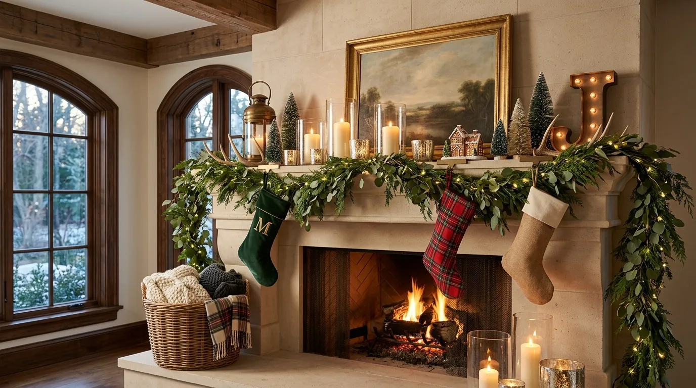 20 Christmas Mantel Ideas to Make Your Home Feel Cozy