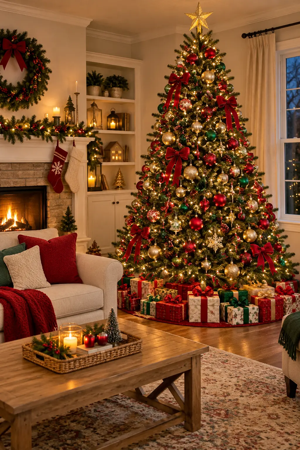 20 Easy Christmas Living Room Decor Ideas for a Festive Home on a Budget
