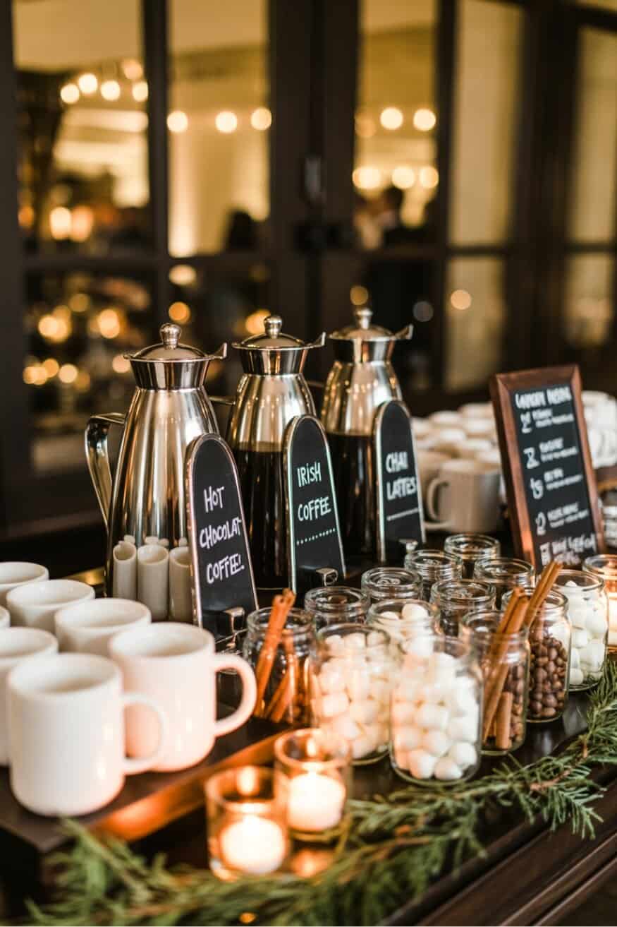 20 Winter Cocktail Hour Ideas for Weddings