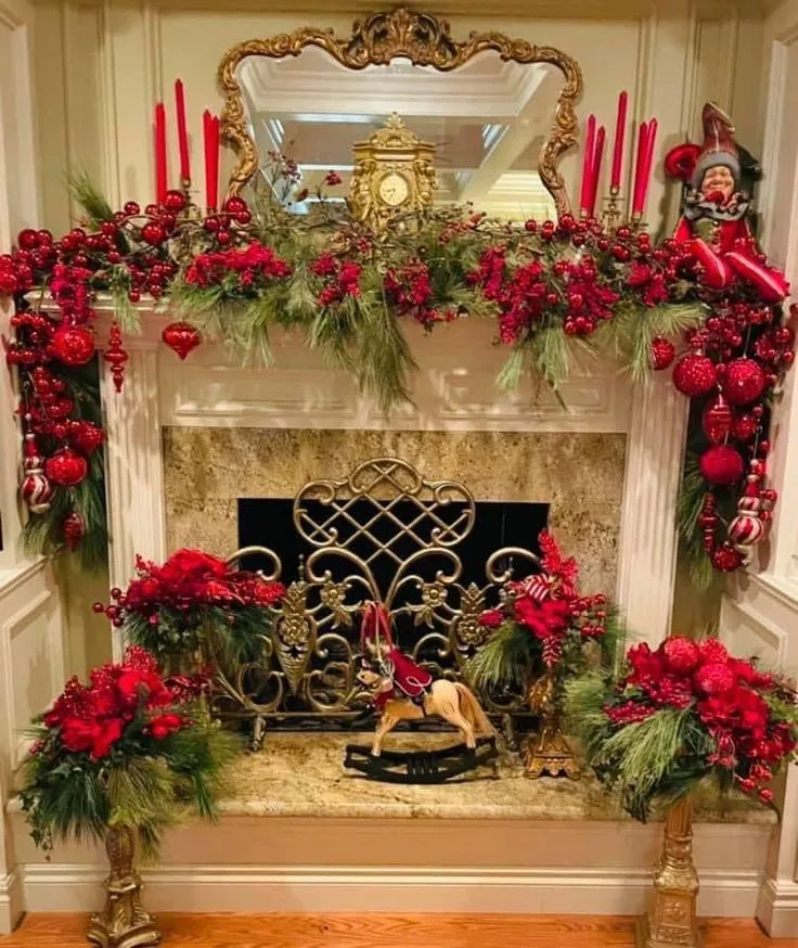 21-Christmas Fireplace Decor Ideas By Interior Designers -