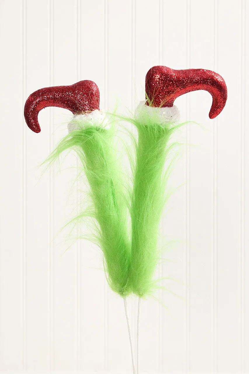 22' Furry Green Monster Legs Spray