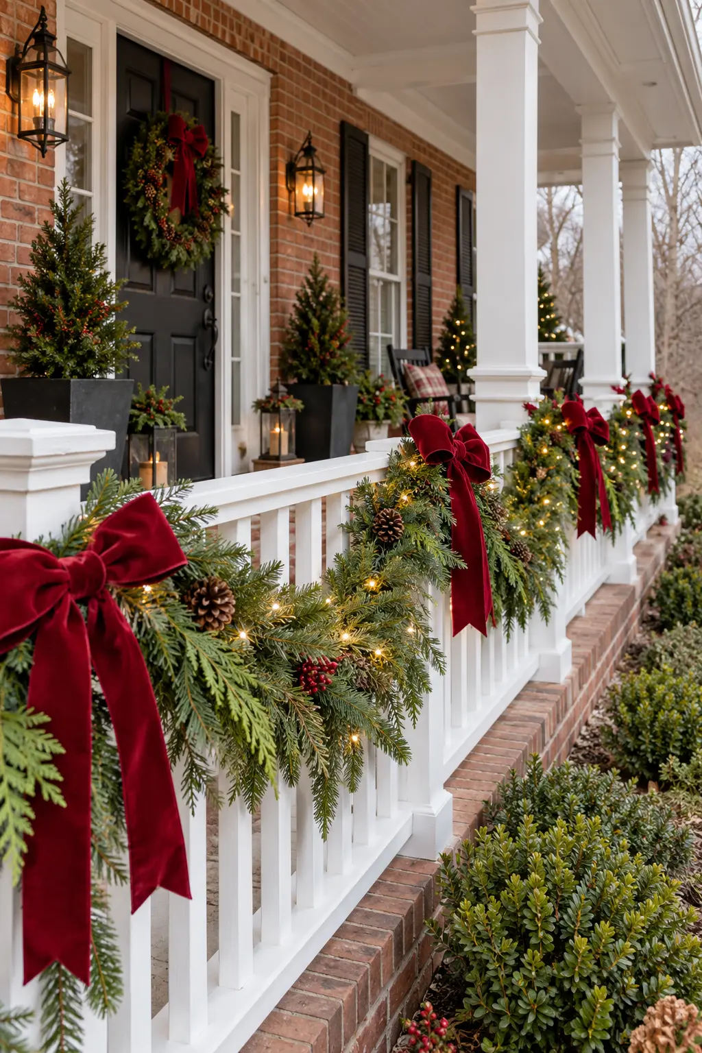 27 Beautiful Christmas Front Porch Ideas to Make Your Home Shine