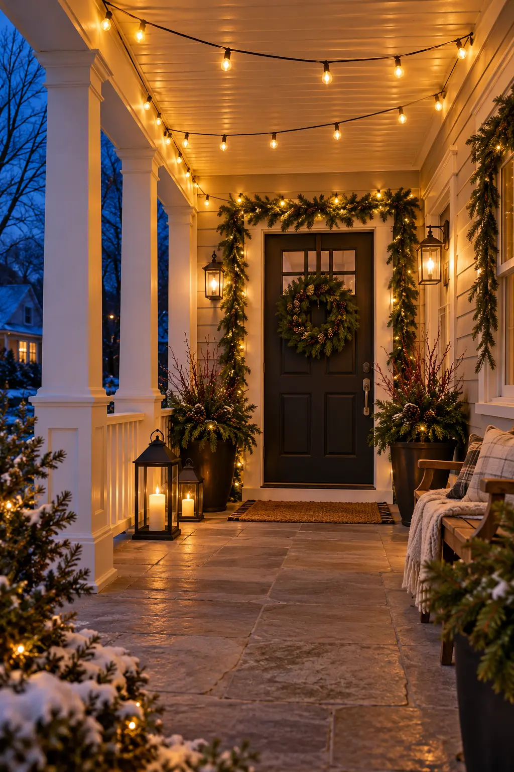 27 Beautiful Winter Porch Decorating Ideas for a Charming Seasonal Look