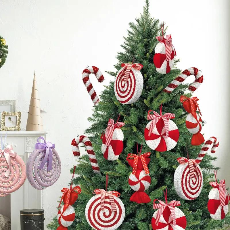 2pcs christmas decorations red large lollipop candy - Temu Cyprus